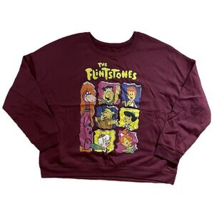 The Flintstones Graphic Sweatshirt Jr XXL‎ Cartoons Preppy Casual Y2k